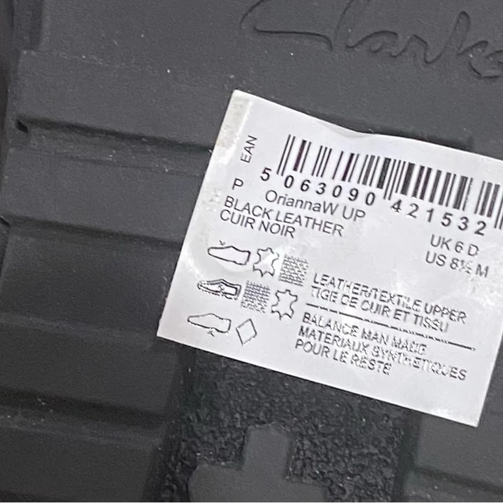 Clarks Orianna Up Black Leather Pull On Chunky Boots 8.5 - Picture 6 of 10